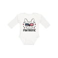 thumbnail image 1 of Inktastic Pawtriotic with French Bulldog  in American Flag Sunglasses Boys or Girls Long Sleeve Baby Bodysuit, 1 of 5