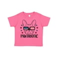 thumbnail image 1 of Inktastic Pawtriotic with French Bulldog in American Flag Sunglasses Boys or Girls Toddler T-Shirt, 1 of 5