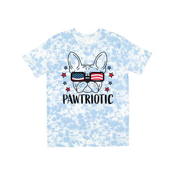 Inktastic Pawtriotic with French Bulldog in American Flag Sunglasses T-Shirt