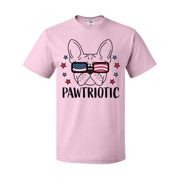 Inktastic Pawtriotic with French Bulldog in American Flag Sunglasses T-Shirt