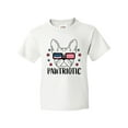 thumbnail image 1 of Inktastic Pawtriotic with French Bulldog  in American Flag Sunglasses Youth T-Shirt, 1 of 5