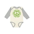 thumbnail image 1 of Inktastic Peace Baby Boys or Girls Long Sleeve Baby Bodysuit, 1 of 5
