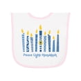 thumbnail image 1 of Inktastic Peace Light Hanukkah Baby Terry Cloth Bib, 1 of 3