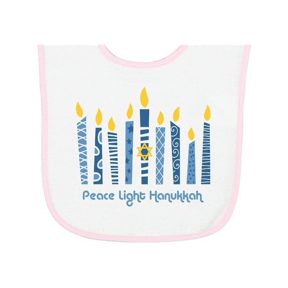 Inktastic Peace Light Hanukkah Baby Terry Cloth Bib