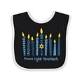 thumbnail image 1 of Inktastic Peace Light Hanukkah Boys or Girls Baby Bib, 1 of 4