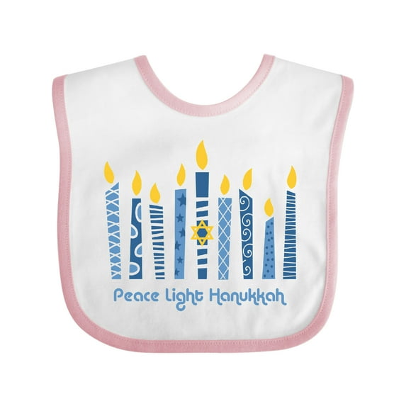 Inktastic Peace Light Hanukkah Boys or Girls Baby Bib