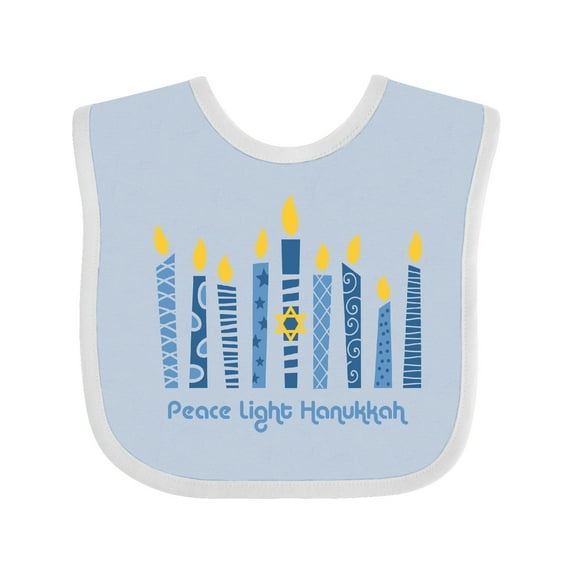 Inktastic Peace Light Hanukkah Boys or Girls Baby Bib