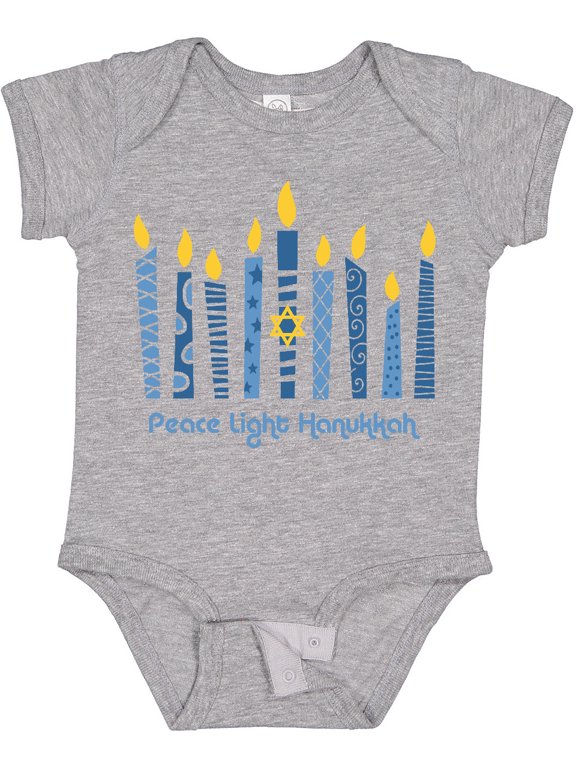 Peace Light Hanukkah Boys or Girls Baby Bodysuit