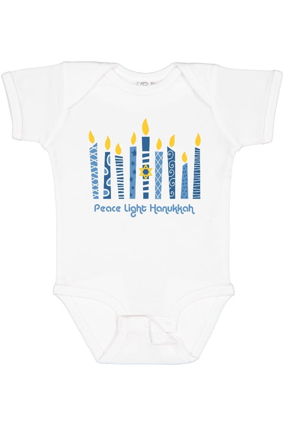 Peace Light Hanukkah Boys or Girls Baby Bodysuit