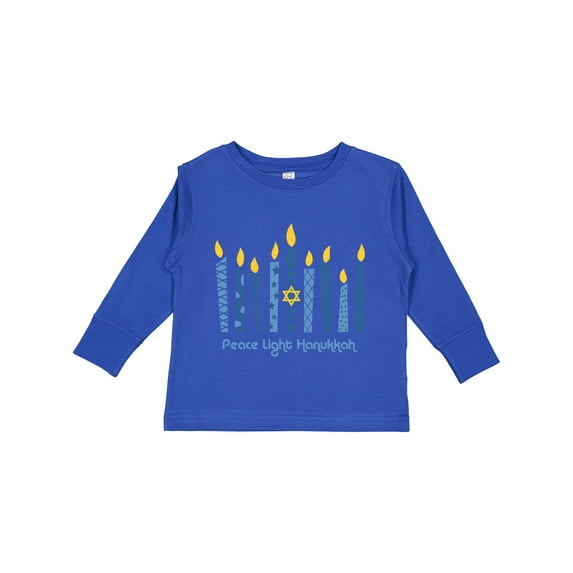 Inktastic Peace Light Hanukkah Boys or Girls Long Sleeve Toddler T-Shirt