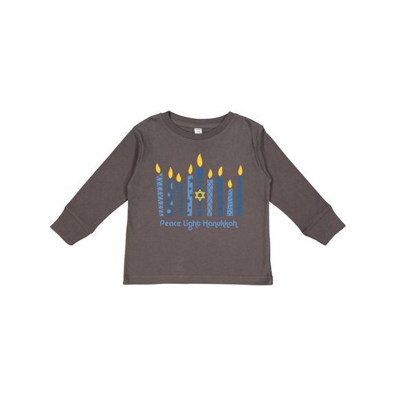 Inktastic Peace Light Hanukkah Boys or Girls Long Sleeve Toddler T-Shirt