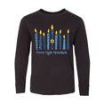 thumbnail image 1 of Inktastic Peace Light Hanukkah Long Sleeve Youth T-Shirt, 1 of 5