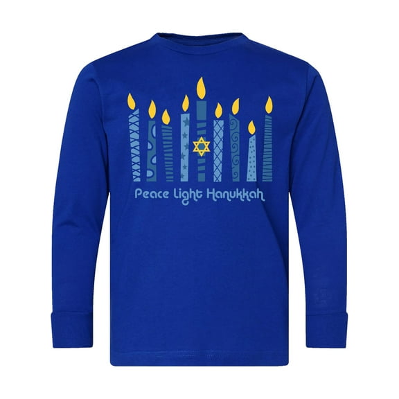 Inktastic Peace Light Hanukkah Long Sleeve Youth T-Shirt