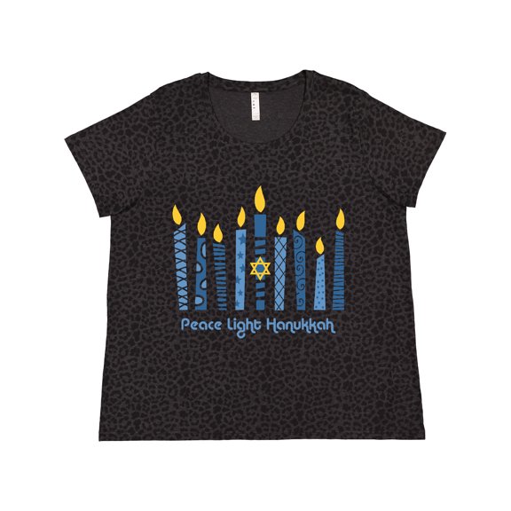 Inktastic Peace Light Hanukkah Women's Plus Size T-Shirt