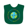 thumbnail image 1 of Inktastic Peace Love Earth Boys or Girls Baby Bib, 1 of 4
