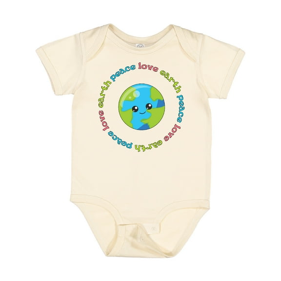 Inktastic Peace Love Earth Boys or Girls Baby Bodysuit