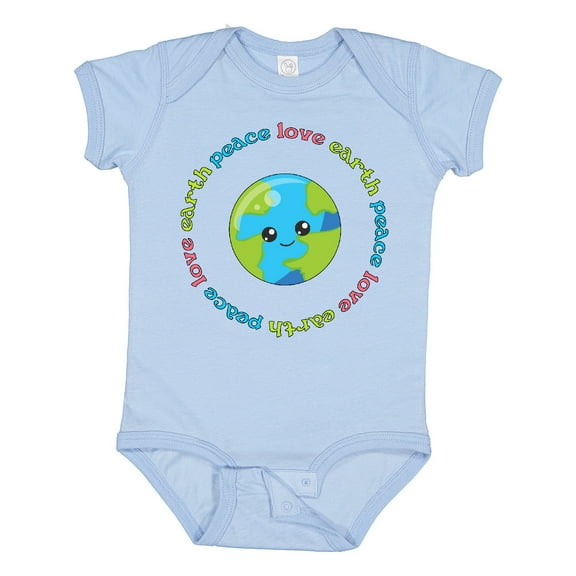 Inktastic Peace Love Earth Boys or Girls Baby Bodysuit