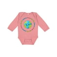 thumbnail image 1 of Inktastic Peace Love Earth Boys or Girls Long Sleeve Baby Bodysuit, 1 of 5