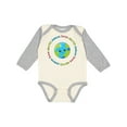 thumbnail image 1 of Inktastic Peace Love Earth Boys or Girls Long Sleeve Baby Bodysuit, 1 of 5