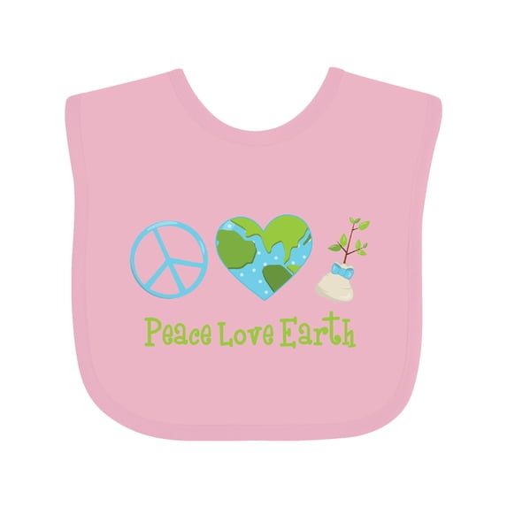 Inktastic Peace Love Earth Girls Baby Bib