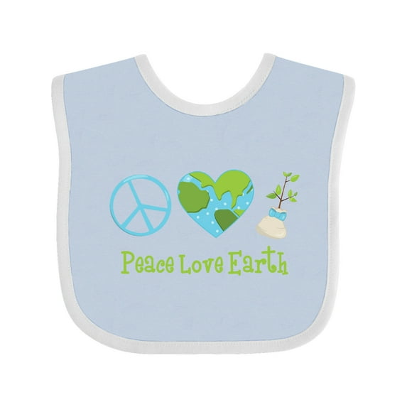 Inktastic Peace Love Earth Girls Baby Bib
