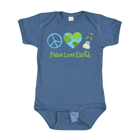Inktastic Peace Love Earth Girls Baby Bodysuit
