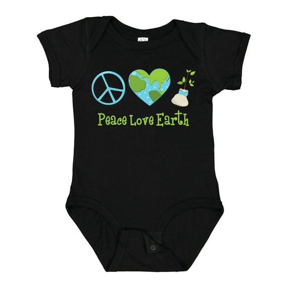Inktastic Peace Love Earth Girls Baby Bodysuit