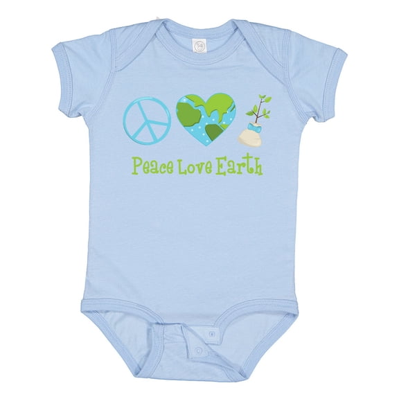 Inktastic Peace Love Earth Girls Baby Bodysuit