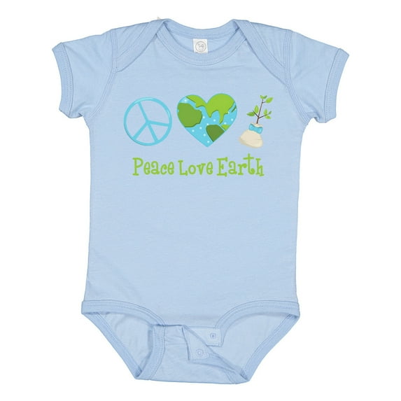 Inktastic Peace Love Earth Girls Baby Bodysuit