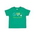 thumbnail image 1 of Inktastic Peace Love Earth Girls Baby T-Shirt, 1 of 5