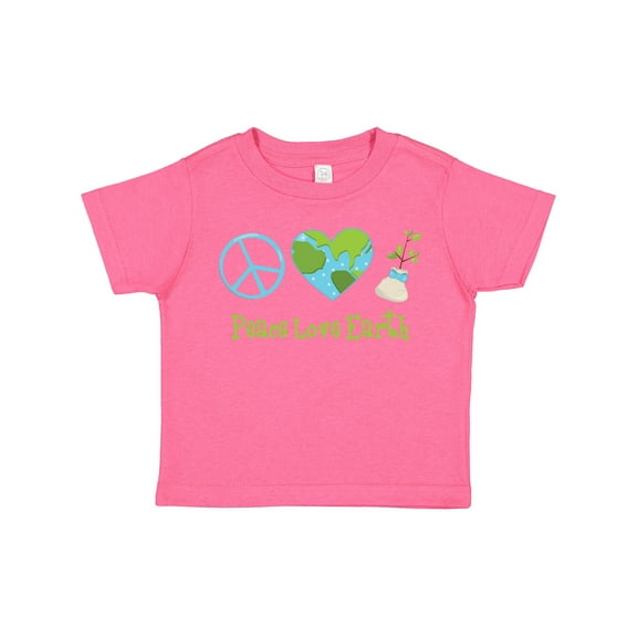 Inktastic Peace Love Earth Girls Toddler T-Shirt