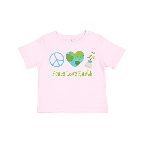 Inktastic Peace Love Earth Girls Toddler T-Shirt