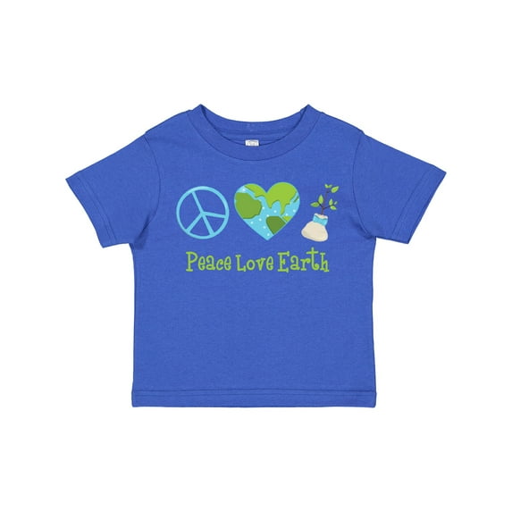 Inktastic Peace Love Earth Girls Toddler T-Shirt