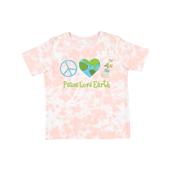 Inktastic Peace Love Earth Girls Toddler T-Shirt