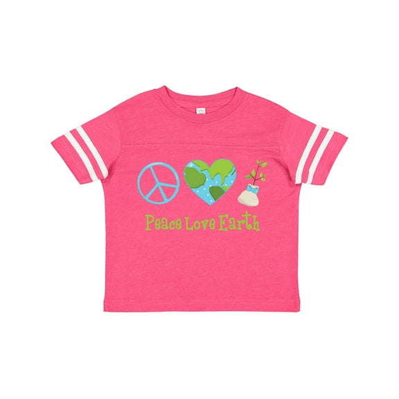 Inktastic Peace Love Earth Girls Toddler T-Shirt