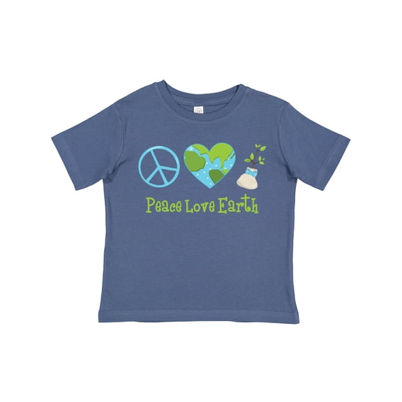 Inktastic Peace Love Earth Girls Toddler T-Shirt