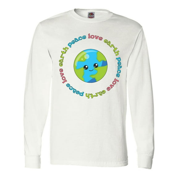 Inktastic Peace Love Earth Long Sleeve T-Shirt