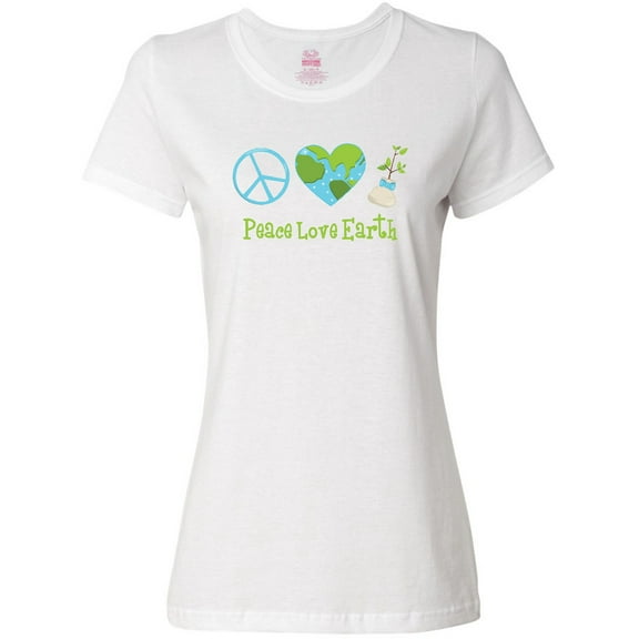 Inktastic Peace Love Earth Women's T-Shirt