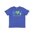 thumbnail image 1 of Inktastic Peace Love Earth Youth T-Shirt, 1 of 5