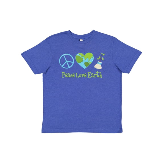 Inktastic Peace Love Earth Youth T-Shirt