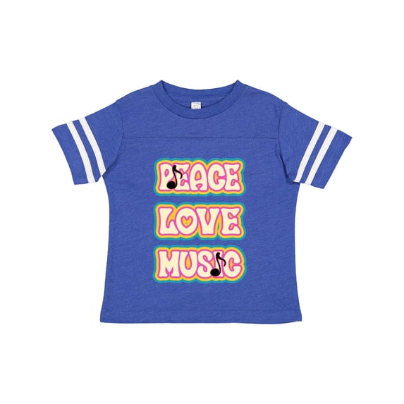 Inktastic Peace Love Music Quote Girls Toddler T-Shirt