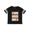 thumbnail image 1 of Inktastic Peace Love Music Quote Girls Toddler T-Shirt, 1 of 5