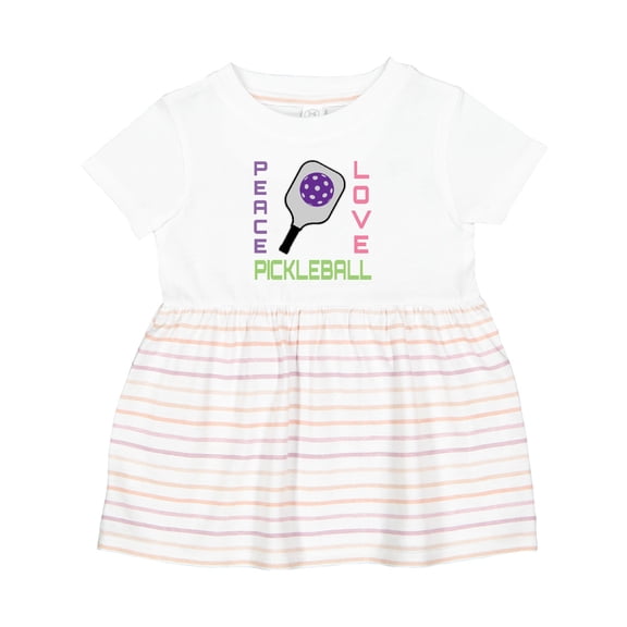Inktastic Peace Love Pickleball Girls Baby Dress