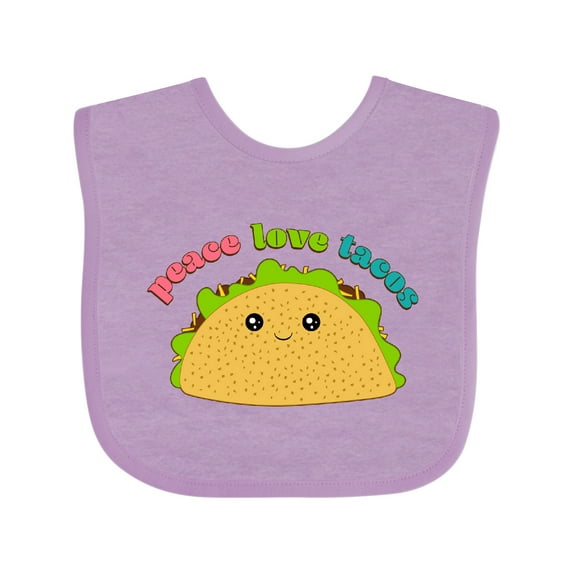 Inktastic Peace Love Tacos Boys or Girls Baby Bib