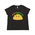 thumbnail image 1 of Inktastic Peace Love Tacos Women's Plus Size T-Shirt, 1 of 5