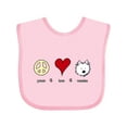 thumbnail image 1 of Inktastic Peace Love Westies Boys or Girls Baby Bib, 1 of 4