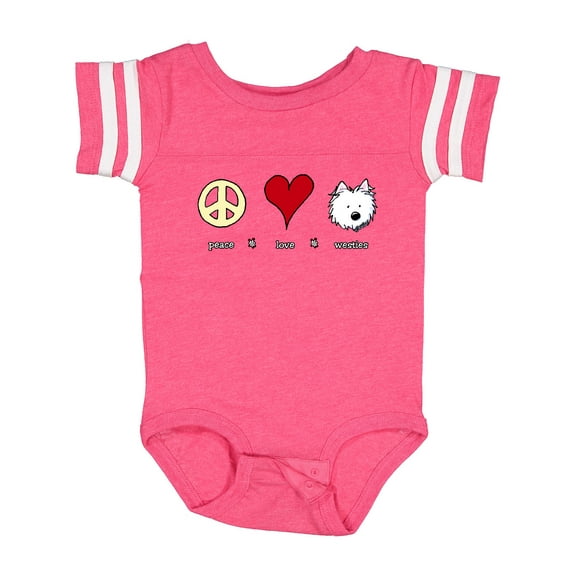 Inktastic Peace Love Westies Boys or Girls Baby Bodysuit