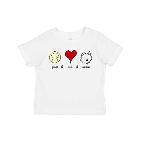 Inktastic Peace Love Westies Boys or Girls Toddler T-Shirt