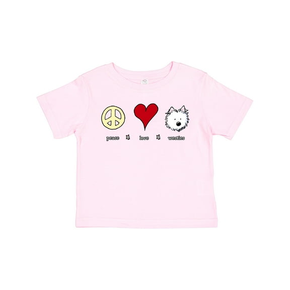 Inktastic Peace Love Westies Boys or Girls Toddler T-Shirt