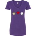thumbnail image 1 of Inktastic Peace Love Westies Women's V-Neck T-Shirt, 1 of 5
